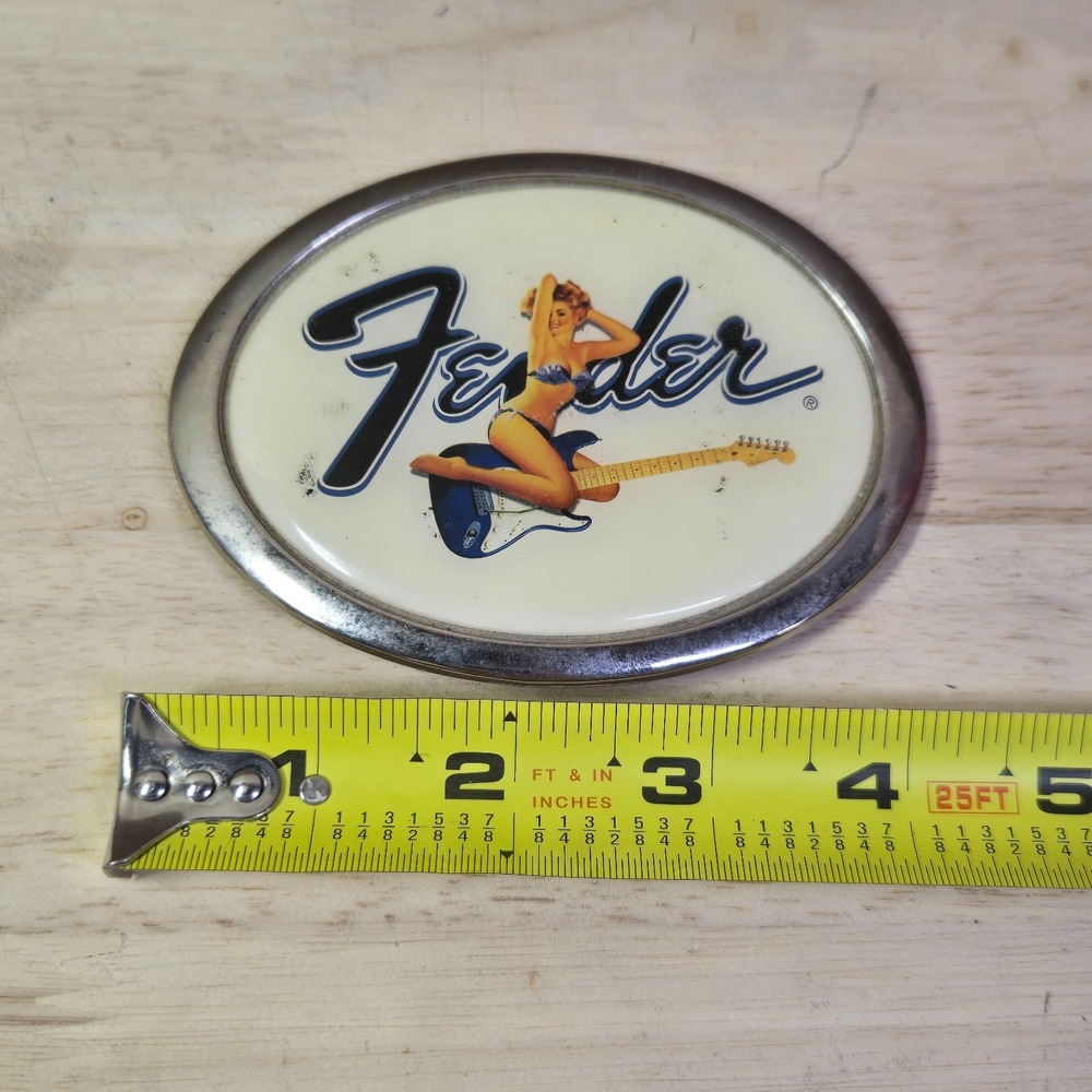 Rare Vintage Fender pinup girl belt buckle